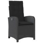 vidaXL Set mobilier de grădină cu perne, 9 piese, negru, poliratan vidaXL Set mobilier de grădină cu perne, 9 piese, negru, poliratan