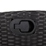vidaXL Set mobilier de grădină cu perne, 9 piese, negru, poliratan vidaXL Set mobilier de grădină cu perne, 9 piese, negru, poliratan