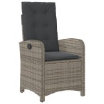 vidaXL Set mobilier grădină cu perne, 9 piese, gri, poliratan vidaXL Set mobilier grădină cu perne, 9 piese, gri, poliratan