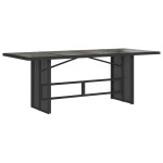 vidaXL Set mobilier de grădină cu perne, 9 piese, negru, poliratan vidaXL Set mobilier de grădină cu perne, 9 piese, negru, poliratan