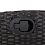 vidaXL Set mobilier de grădină cu perne, 9 piese, negru, poliratan vidaXL Set mobilier de grădină cu perne, 9 piese, negru, poliratan