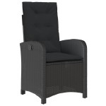 vidaXL Set mobilier de grădină cu perne, 9 piese, negru, poliratan vidaXL Set mobilier de grădină cu perne, 9 piese, negru, poliratan