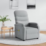 vidaXL Fotoliu de masaj, gri deschis, material textil vidaXL Fotoliu de masaj, gri deschis, material textil