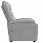 vidaXL Fotoliu de masaj, gri deschis, material textil vidaXL Fotoliu de masaj, gri deschis, material textil