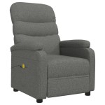 vidaXL Fotoliu de masaj, gri închis, material textil vidaXL Fotoliu de masaj, gri închis, material textil