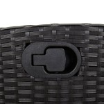 vidaXL Set mobilier de grădină cu perne, 9 piese, negru, poliratan vidaXL Set mobilier de grădină cu perne, 9 piese, negru, poliratan