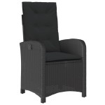 vidaXL Set mobilier de grădină cu perne, 9 piese, negru, poliratan vidaXL Set mobilier de grădină cu perne, 9 piese, negru, poliratan