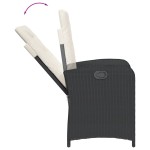 vidaXL Set mobilier de grădină cu perne, 7 piese, negru, poliratan vidaXL Set mobilier de grădină cu perne, 7 piese, negru, poliratan