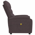 vidaXL Fotoliu de masaj, maro închis, material textil vidaXL Fotoliu de masaj, maro închis, material textil