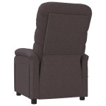 vidaXL Fotoliu de masaj, maro închis, material textil vidaXL Fotoliu de masaj, maro închis, material textil