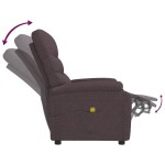 vidaXL Fotoliu de masaj, maro închis, material textil vidaXL Fotoliu de masaj, maro închis, material textil
