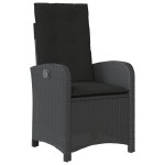 vidaXL Set mobilier de grădină cu perne, 9 piese, negru, poliratan vidaXL Set mobilier de grădină cu perne, 9 piese, negru, poliratan