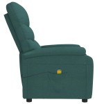 vidaXL Fotoliu de masaj, verde închis, material textil