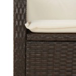 vidaXL Set mobilier de grădină, 5 piese, cu perne, maro, poliratan vidaXL Set mobilier de grădină, 5 piese, cu perne, maro, poliratan