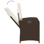 vidaXL Set mobilier de grădină, 5 piese, cu perne, maro, poliratan vidaXL Set mobilier de grădină, 5 piese, cu perne, maro, poliratan