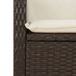 vidaXL Set mobilier de grădină, 5 piese, cu perne, maro, poliratan vidaXL Set mobilier de grădină, 5 piese, cu perne, maro, poliratan