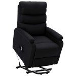 vidaXL Fotoliu cu ridicare, negru, material textil vidaXL Fotoliu cu ridicare, negru, material textil