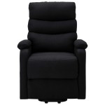 vidaXL Fotoliu cu ridicare, negru, material textil vidaXL Fotoliu cu ridicare, negru, material textil