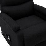 vidaXL Fotoliu cu ridicare, negru, material textil vidaXL Fotoliu cu ridicare, negru, material textil