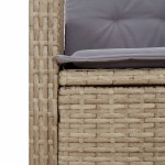 vidaXL Set mobilier pentru grădină, 7 piese, cu perne, bej, poliratan vidaXL Set mobilier pentru grădină, 7 piese, cu perne, bej, poliratan