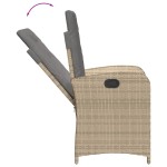 vidaXL Set mobilier pentru grădină, 7 piese, cu perne, bej, poliratan vidaXL Set mobilier pentru grădină, 7 piese, cu perne, bej, poliratan