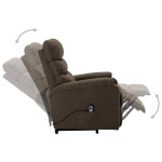 vidaXL Fotoliu cu ridicare, maro, material textil