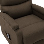 vidaXL Fotoliu cu ridicare, maro, material textil