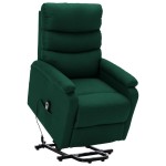 vidaXL Fotoliu cu ridicare, verde închis, material textil vidaXL Fotoliu cu ridicare, verde închis, material textil