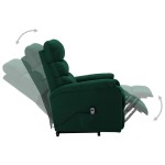 vidaXL Fotoliu cu ridicare, verde închis, material textil vidaXL Fotoliu cu ridicare, verde închis, material textil