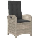 vidaXL Set mobilier grădină cu perne, 9 piese, gri deschis, poliratan vidaXL Set mobilier grădină cu perne, 9 piese, gri deschis, poliratan