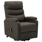 vidaXL Fotoliu cu ridicare, gri taupe, material textil vidaXL Fotoliu cu ridicare, gri taupe, material textil