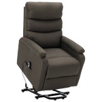 vidaXL Fotoliu cu ridicare, gri taupe, material textil vidaXL Fotoliu cu ridicare, gri taupe, material textil