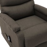 vidaXL Fotoliu cu ridicare, gri taupe, material textil vidaXL Fotoliu cu ridicare, gri taupe, material textil