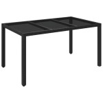 vidaXL Set mobilier de grădină cu perne, 7 piese, negru, poliratan vidaXL Set mobilier de grădină cu perne, 7 piese, negru, poliratan