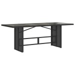 vidaXL Set mobilier de grădină cu perne, 9 piese, negru, poliratan vidaXL Set mobilier de grădină cu perne, 9 piese, negru, poliratan