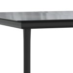 vidaXL Set bistro cu perne, 3 piese, negru, poliratan