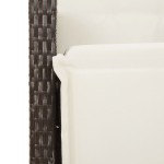 vidaXL Set bistro cu perne, 3 piese, maro, poliratan vidaXL Set bistro cu perne, 3 piese, maro, poliratan
