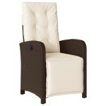 vidaXL Set mobilier de grădină, 5 piese, cu perne, maro, poliratan vidaXL Set mobilier de grădină, 5 piese, cu perne, maro, poliratan