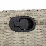 vidaXL Set bistro cu perne, 3 piese, gri deschis, poliratan