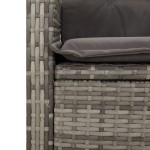 vidaXL Set mobilier grădină cu perne, 9 piese, gri, poliratan vidaXL Set mobilier grădină cu perne, 9 piese, gri, poliratan