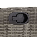 vidaXL Set mobilier grădină cu perne, 9 piese, gri, poliratan vidaXL Set mobilier grădină cu perne, 9 piese, gri, poliratan