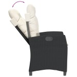 vidaXL Set mobilier de grădină cu perne, 9 piese, negru, poliratan