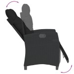 vidaXL Set mobilier de grădină cu perne, 9 piese, negru, poliratan vidaXL Set mobilier de grădină cu perne, 9 piese, negru, poliratan