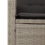 vidaXL Set mobilier grădină cu perne, 9 piese, gri deschis, poliratan