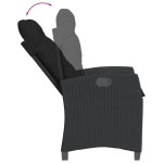 vidaXL Set mobilier de grădină cu perne, 9 piese, negru, poliratan