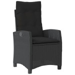 vidaXL Set mobilier de grădină cu perne, 9 piese, negru, poliratan vidaXL Set mobilier de grădină cu perne, 9 piese, negru, poliratan