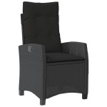 vidaXL Set mobilier de grădină cu perne, 9 piese, negru, poliratan vidaXL Set mobilier de grădină cu perne, 9 piese, negru, poliratan