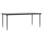 vidaXL Set mobilier grădină cu perne, 9 piese, gri deschis, poliratan