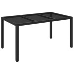 vidaXL Set mobilier de grădină cu perne, 7 piese, negru, poliratan vidaXL Set mobilier de grădină cu perne, 7 piese, negru, poliratan