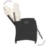 vidaXL Set mobilier de grădină cu perne, 9 piese, negru, poliratan